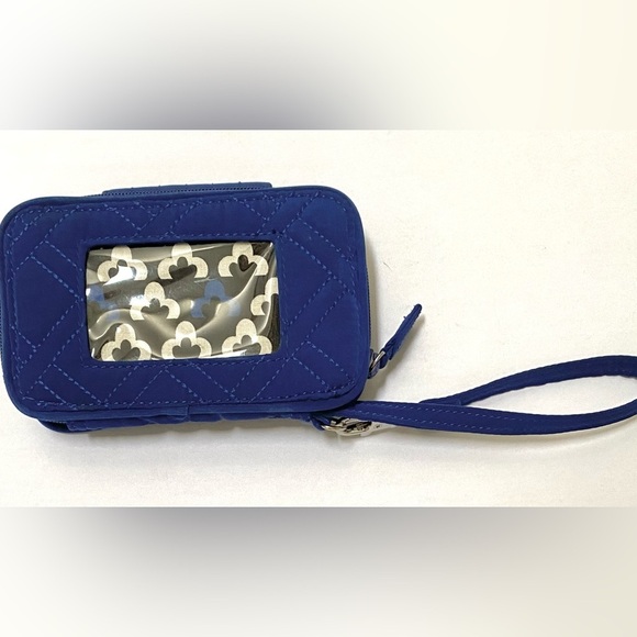 Vera Bradley Canterbury Cobalt Collection Quilted Wristlet Wallet - Picture 3 of 6